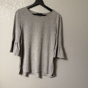 Adrianna Papell 3/4 Ruffle Sleeves Top Size Medium